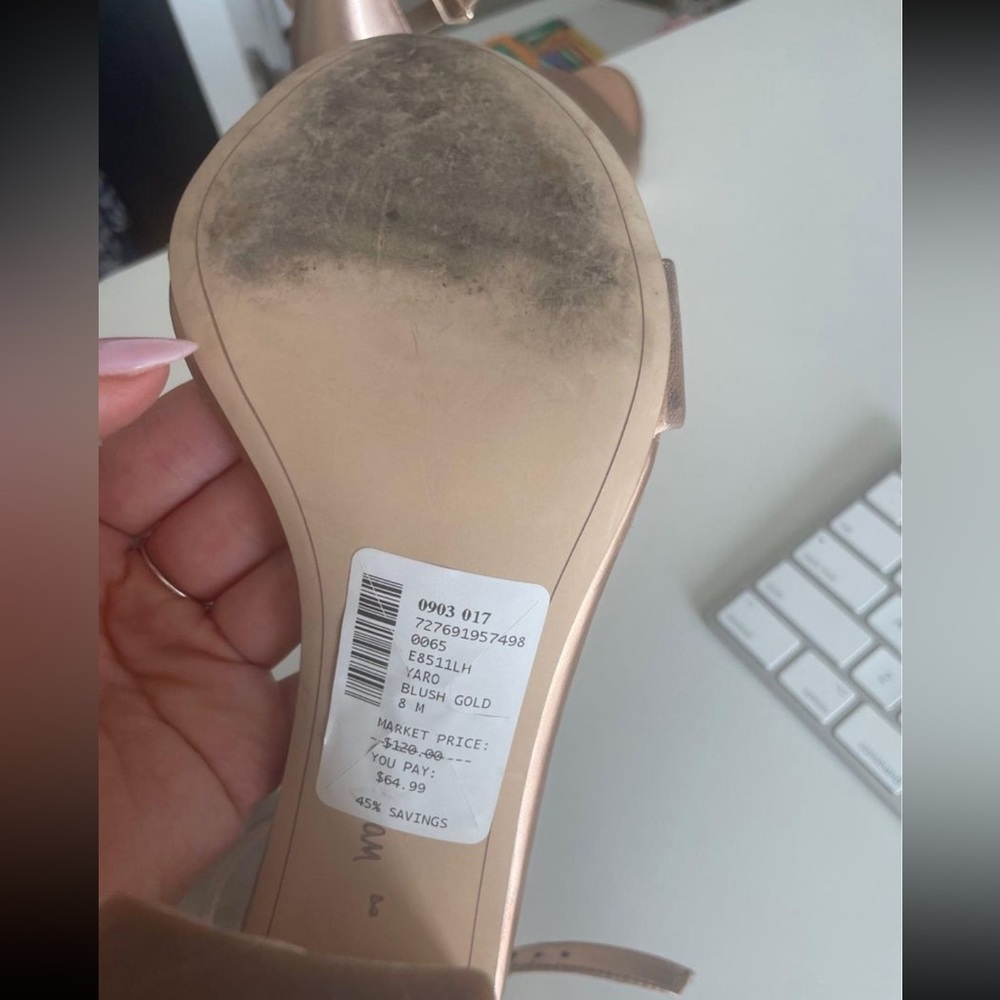 Rose gold heels size 8 - Picture 3 of 3